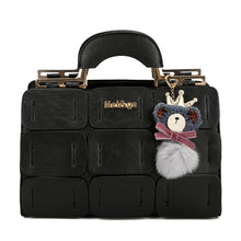 Load image into Gallery viewer, Fashion Women Handbag With Dolls 9 Grid Splicing Hand Bags Ladies Top-Handle Bag Zipper Hasp Clutch  New Totes